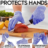 Cut Resistant Gloves Food Grade Level 5 Protection - Comfortable Safety Work