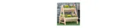 Raised Garden Bed A-shaped Wooden Planter Box with Nonwoven Fabric