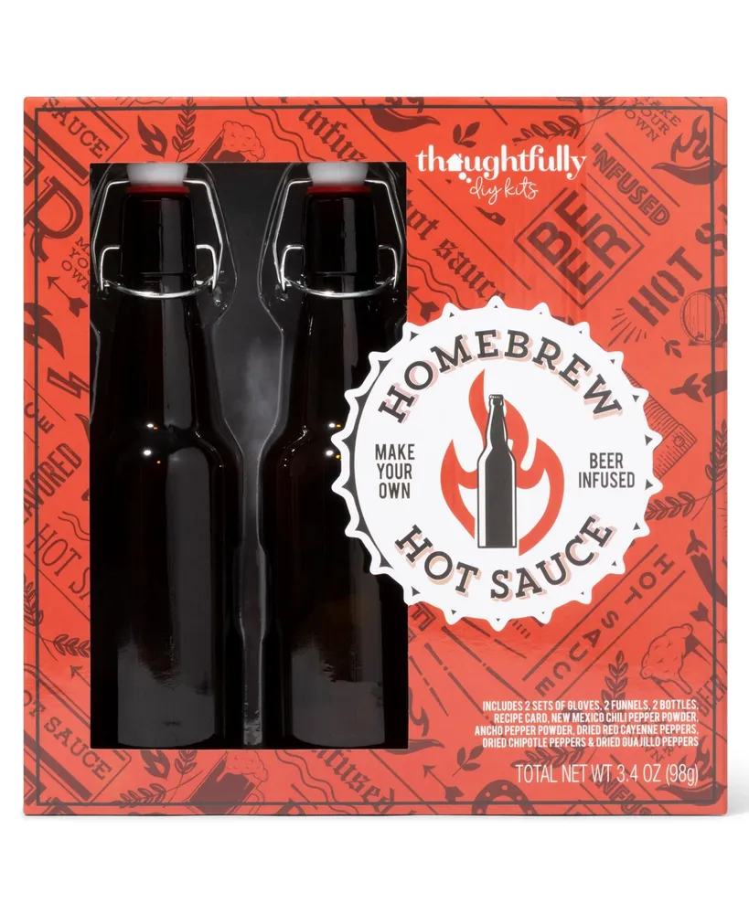 Thoughtfully Gourmet, Make Your Own Beer Infused Hot Sauce, Diy Gift Set Contains No Alcohol - Assorted Pre