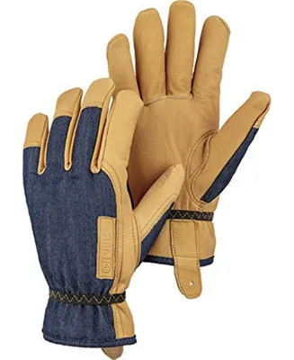 Hestra Job Kobolt Denim Glove - Indigo and Tan - Size 6 / X-Small