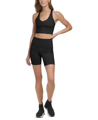 Dkny Sport Women's Balance Super High Rise Pull-On Bicycle Shorts