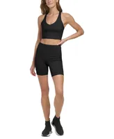 Dkny Sport Women's Balance Super High Rise Pull-On Bicycle Shorts