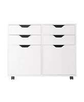 Winsome Halifax 26.3" Wood 2-Door Wide Storage Cabinet