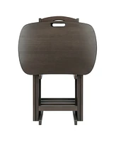 Winsome Lucca 5-Piece Wood Snack Table Set
