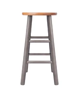 Winsome Huxton 2-Piece Wood Counter Stool Set
