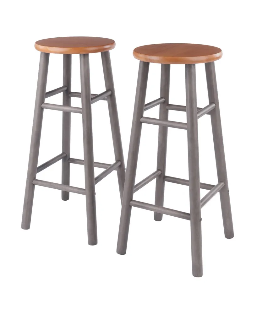 Winsome Huxton 2-Piece Wood Bar Stool Set