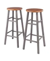 Winsome Huxton 2-Piece Wood Bar Stool Set