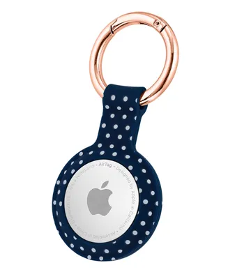 WITHit in a Navy Dottie Pattern Dabney Lee Silicone Apple Airtag Bumper