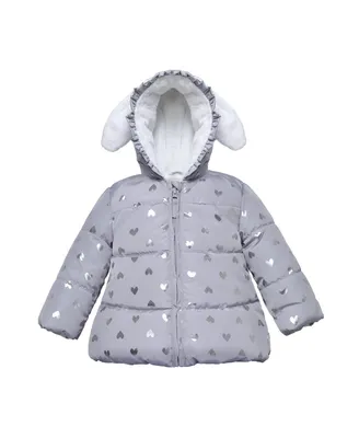 Rokka&Rolla Baby Girls Soft Fleece Lined Puffer Jacket Winter Coat