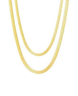 Ben Oni Maelle 2 Pieces Herringbone Necklace Set