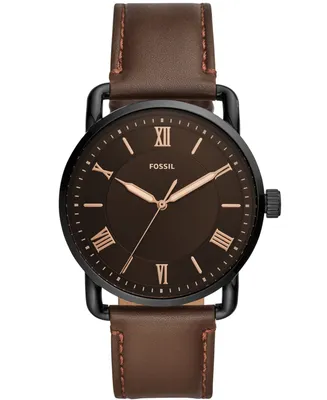 Fossil Men's Copeland Brown Leather Strap Watch 42mm