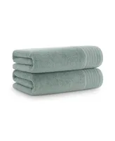 Aston and Arden Anatolia Turkish Bath Towels (2 Pack), 30x60, 600 Gsm, Woven Linen-Inspired Dobby, Ring Spun Combed Cotton, Low Twist