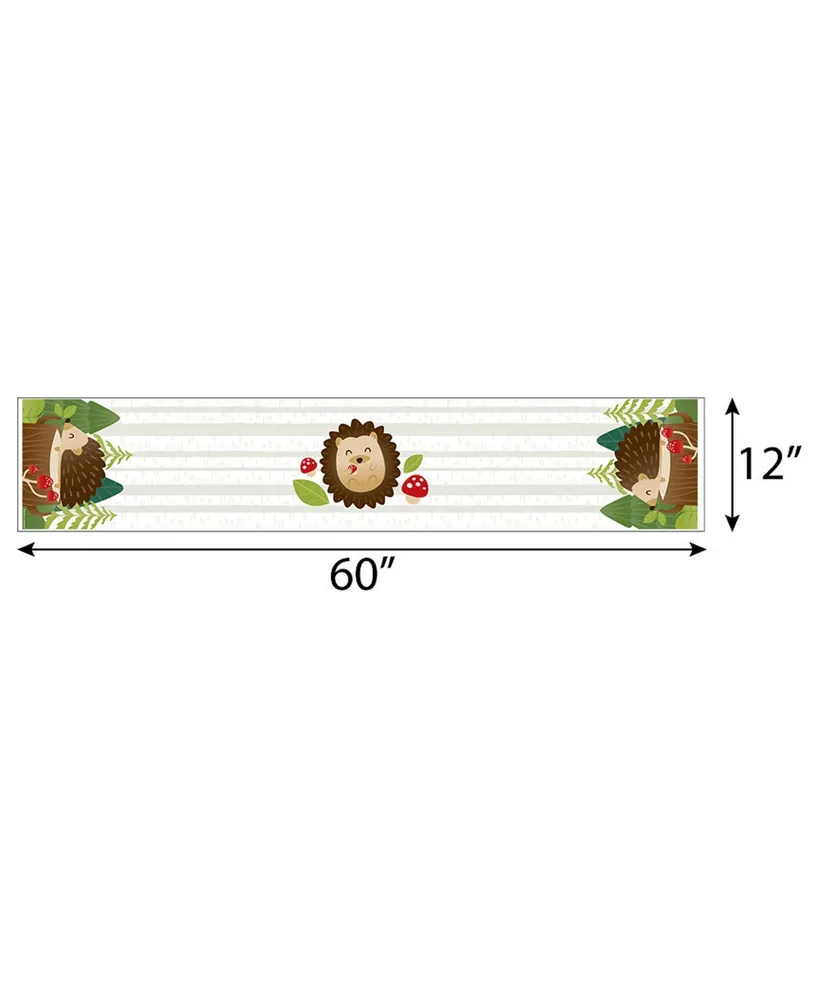 Forest Hedgehogs - Birthday Party or Baby Shower Paper Table Runner - 12" x 60"