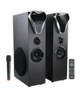 beFree Sound 2.1 Channel Bluetooth Tower Speakers with Optical Input