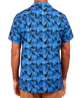 Society of Threads Men's Slim Fit Non-Iron Tropical Print Performance Stretch Camp Shirt