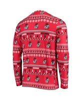 Men's Concepts Sport Red Georgia Bulldogs Ugly Sweater Knit Long Sleeve Top and Pant Set