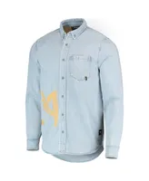 Men's The Wild Collective Blue Lafc Denim Button-Down Long Sleeve Shirt