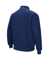 Men's Colosseum Navy Michigan Wolverines Big and Tall Tortugas Quarter-Zip Jacket