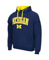 Men's Colosseum Navy Michigan Wolverines Big and Tall Arch Logo 2.0 Pullover Hoodie