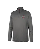 Men's Colosseum Charcoal Ohio State Buckeyes Logo Quarter-Zip Windshirt