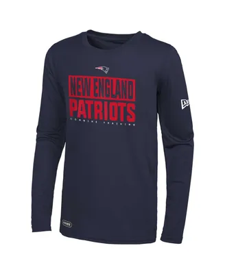 Men's New Era Navy England Patriots Combine Authentic Offsides Long Sleeve T-shirt