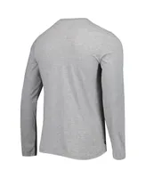 Men's New Era Heathered Gray Arizona Cardinals Combine Authentic Red Zone Long Sleeve T-shirt