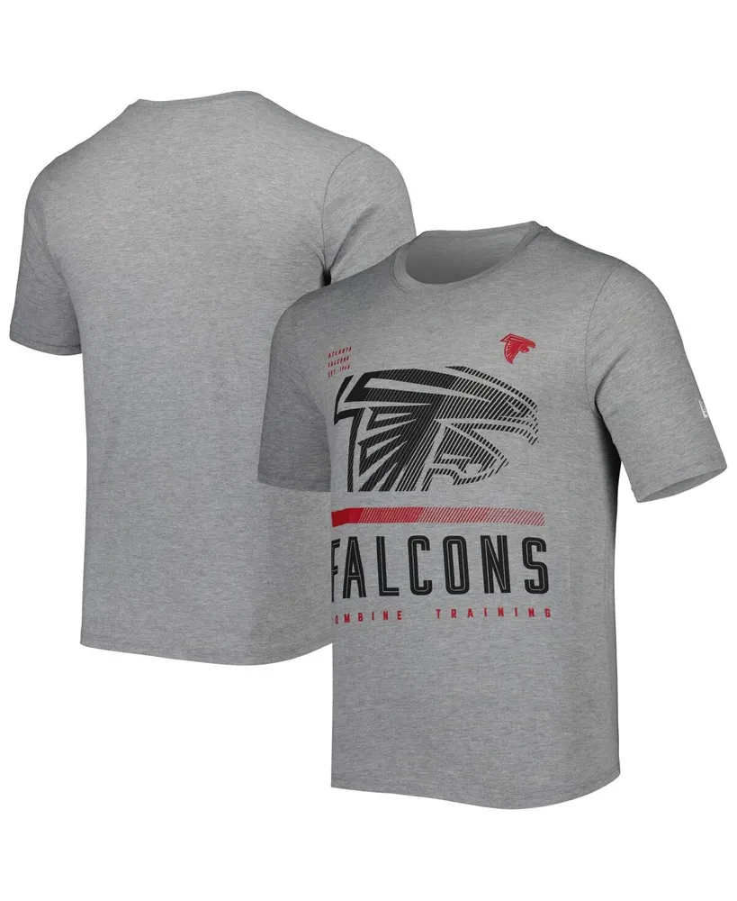 Men's New Era Heathered Gray Atlanta Falcons Combine Authentic Red Zone T-shirt