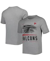 Men's New Era Heathered Gray Atlanta Falcons Combine Authentic Red Zone T-shirt