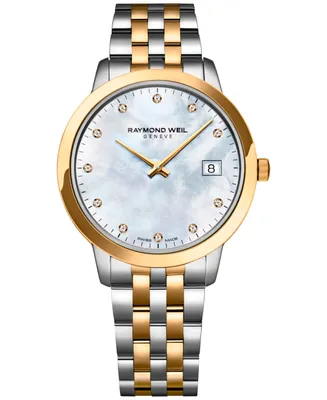 Raymond Weil Women's Swiss Toccata Diamond Accent Two-Tone Stainless Steel Bracelet Watch 34mm