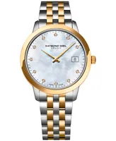 Raymond Weil Women's Swiss Toccata Diamond Accent Two-Tone Stainless Steel Bracelet Watch 34mm