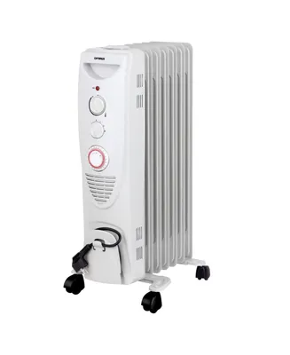 Optimus Portable 7 Fins Oil Filled Radiator Heater with Timer