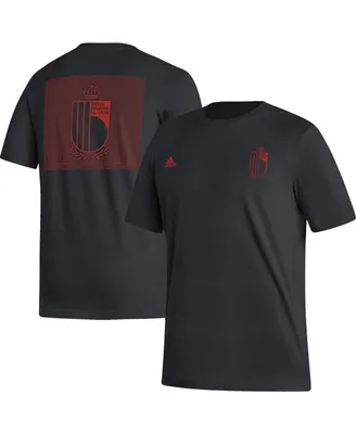 Men's adidas Black Belgium National Team Pattern Crest T-shirt