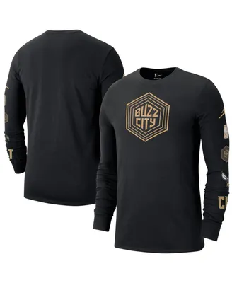 Men's Jordan Black Charlotte Hornets 2022/23 City Edition Essential Expressive Long Sleeve T-shirt
