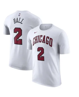 Men's Nike Lonzo Ball White Chicago Bulls 2022/23 City Edition Name and Number T-shirt
