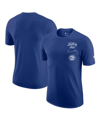 Men's Nike Blue Philadelphia 76ers 2022/23 City Edition Courtside Max90 Vintage-Like Wash T-shirt