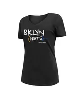 Women's New Era White Brooklyn Nets 2022/23 City Edition V-Neck T-shirt