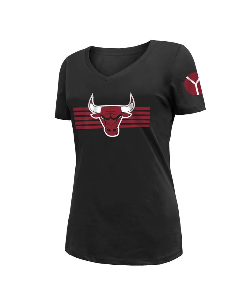 Women's New Era Black Chicago Bulls 2022/23 City Edition V-Neck T-shirt