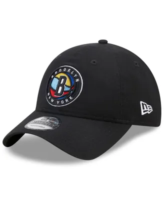 Men's New Era Black Brooklyn Nets 2022/23 City Edition Official 9FIFTY Snapback Adjustable Hat
