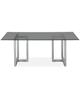 Emila 78" Rectangle Glass Mix and Match Dining Table, Created for Macy's