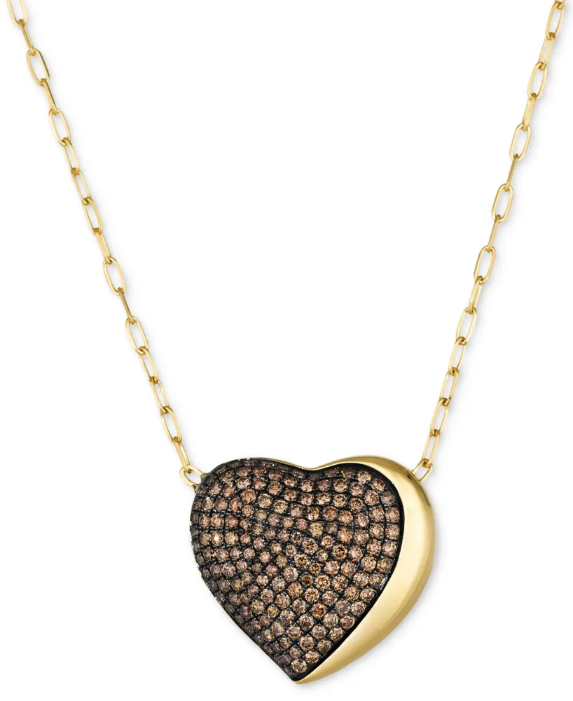 Chocolate and Creme Brulee Diamond® Heart Necklace by Le Vian® - Jewelry By  Designs