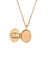 Charged Stone Locket Necklace