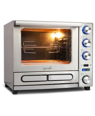 Gemelli Home Oven, Professional Grade Convection Oven with Built-In Rotisserie