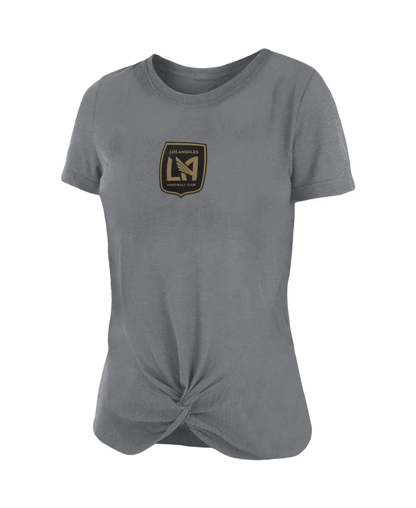 Women's New Era Gray Lafc Front Twist T-shirt