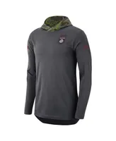 Men's Nike Anthracite Ohio State Buckeyes Military-Inspired Long Sleeve Hoodie T-shirt