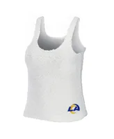 Women's Wear by Erin Andrews Cream Los Angeles Rams Cozy Scoop Neck Tank Top Pants Sleep Set