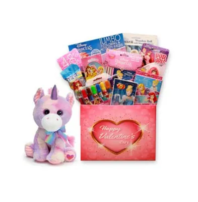 Gbds Disney Princess Valentines Gift Box w- Unicorn Plush - valentines day candy - valentines gift