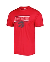 Men's Concepts Sport Red, Black Toronto Raptors Badge T-shirt and Pajama Pants Sleep Set