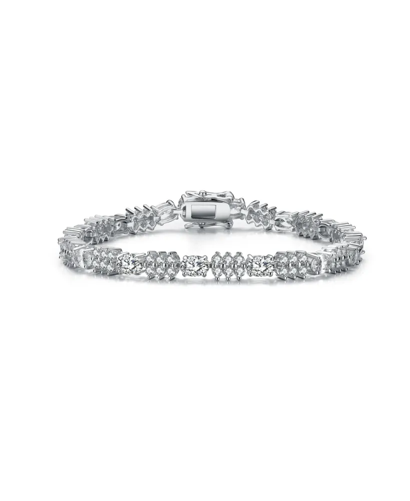 Genevive Sterling Silver Cubic Zirconia Cz Bracelet