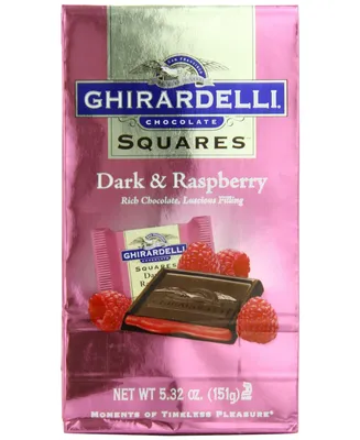Ghirardelli Chocolate Squares, Dark & Raspberry Filled, 5.32