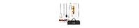 Commercial Chef 10 Piece Stainless Steel Barbeque Grill Tool Set with Carry Bag